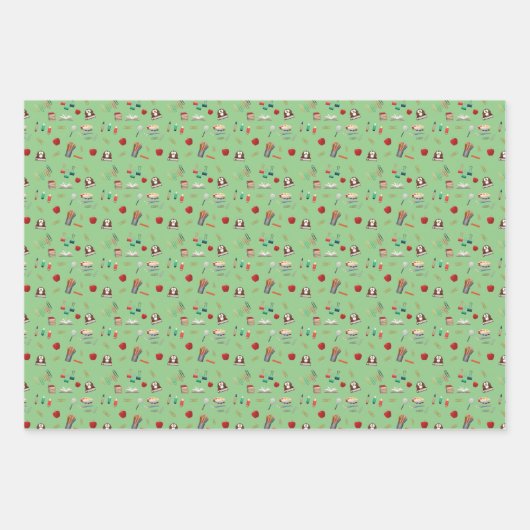 Papieromslag van de leraar, themaomslag van de sch inpakpapier vel (Voorkant 3)