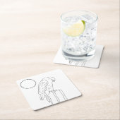 PapierOnderzetter instellen - valk naar kleur Kartonnen Onderzetters (Insitu)