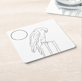 PapierOnderzetter instellen - valk naar kleur Kartonnen Onderzetters