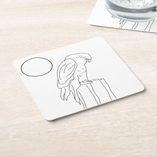 PapierOnderzetter instellen - valk naar kleur Kartonnen Onderzetters (Schuin)