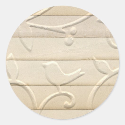 Papierontwerp in reliëf ronde sticker (Voorkant)