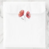 Papieroppies voor weefsel ronde sticker (Tas)