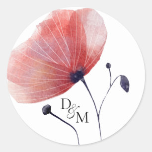 Papieroppies voor weefsel ronde sticker