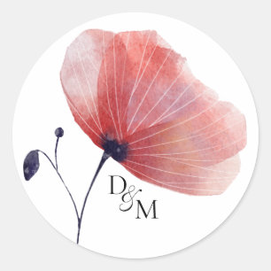 Papieroppies voor weefsel ronde sticker
