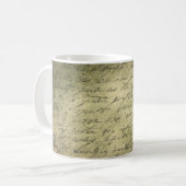 Papieroud schrijven koffiemok (Voorkant links)