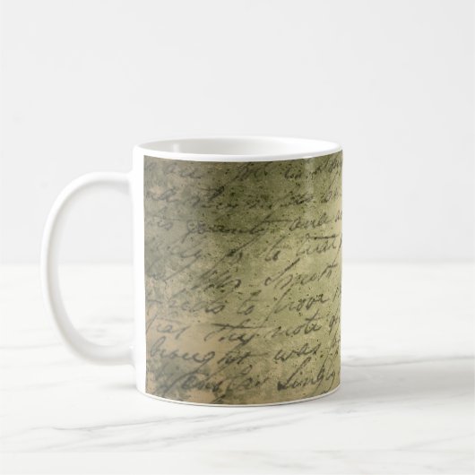 Papieroud schrijven koffiemok (Links)