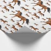 Papierpaarden pakken cadeaupapier (Hoek)