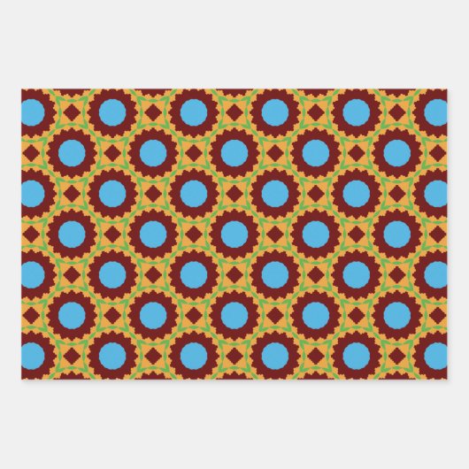 Papierpak 171 Decoratief Rood Groen Geel Inpakpapier Vel (Voorkant 3)