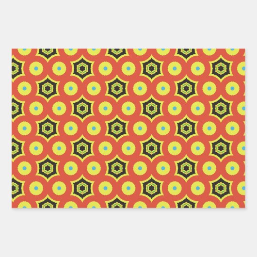 Papierpak 172 Decoratief Rood Groen Geel Inpakpapier Vel (Voorkant 2)