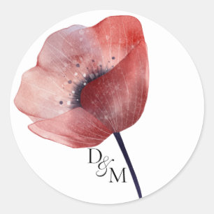 Papierpapavers voor weefsel ronde sticker