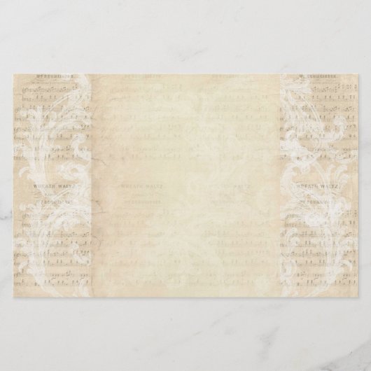 Papierpapier , muziekblad Blush Briefpapier (Voorkant)
