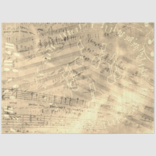 Papierpapier voor het vel Muziek Collage Gold-dedu Tissuepapier