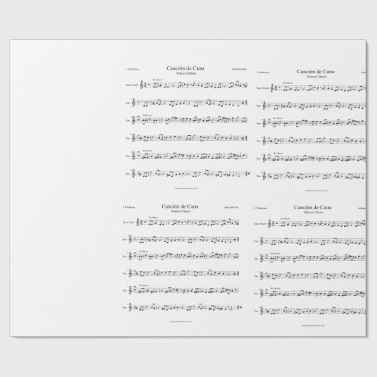 Papierpapier voor muziekovervulling cadeaupapier (Vlak)