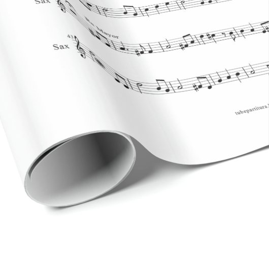 Papierpapier voor muziekovervulling cadeaupapier (Rol Hoek)