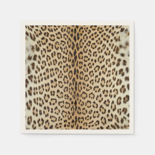 Papierpartij Napkins Leopard Servet (Voorkant)