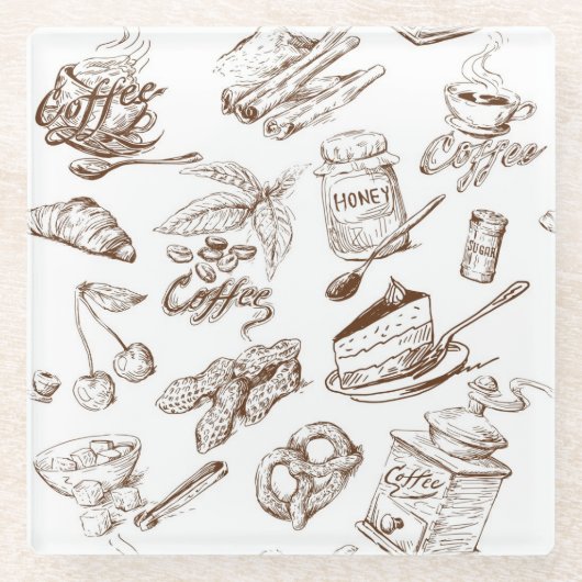 Papierpatroon Glazen Onderzetter (Voorkant)