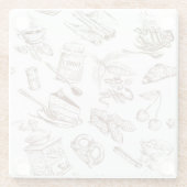 Papierpatroon Glazen Onderzetter (Achterkant)