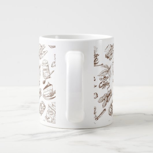 Papierpatroon Grote Koffiekop (Achterkant)