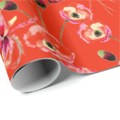 Papierpatroon op rood cadeaupapier (Rol Hoek)