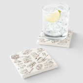 Papierpatroon Stenen Onderzetter (Zijkant)