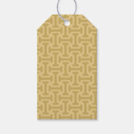 Papierpatroon uit de jaren 60 cadeaulabel