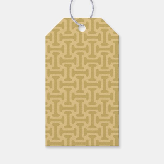 Papierpatroon uit de jaren 60 cadeaulabel (Voorkant)