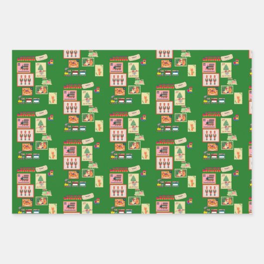 Papierplaat voor onmiddellijke verpakking van 3 ve inpakpapier vel (Voorkant)