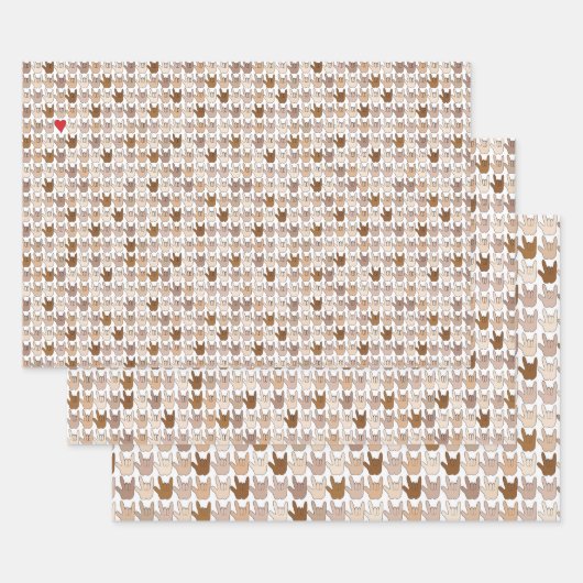 Papierplaat voor onmiddellijke verpakking van 3 ve inpakpapier vel (Set)