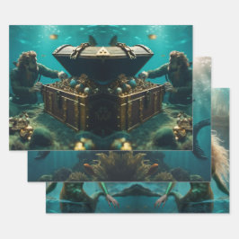 Papierplaat voor onmiddellijke verpakking van 3 ve inpakpapier vel