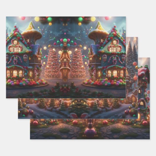 Papierplaat voor onmiddellijke verpakking van 3 ve inpakpapier vel (Set)