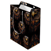 Papierplaat voor onmiddellijke verpakking van 3 ve medium cadeauzakje (Achterkant Gekanteld)