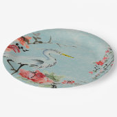 PapierplaatAziatische    kraanbloem Papieren Bordje (Gekanteld)