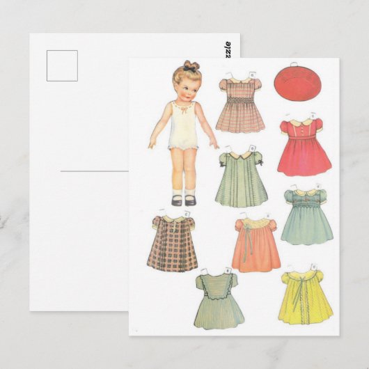  papierpop briefkaart (Voorkant / Achterkant)