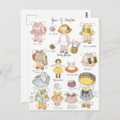  papierpop briefkaart (Voorkant / Achterkant)