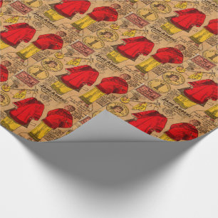 Papierpop uit 1930, Chinese kleding Cadeaupapier