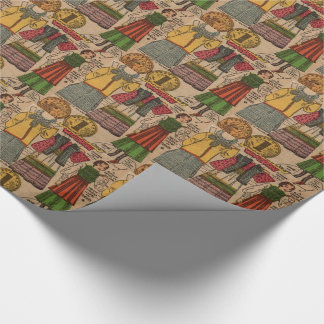 Papierpop uit 1930 Poolse kleding Cadeaupapier