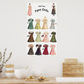  papierpoppen, 2 van 2 poster (Keuken)