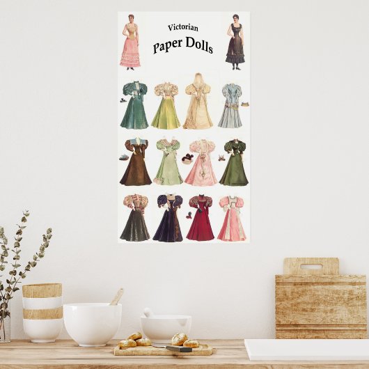 papierpoppen, 2 van 2 poster (Keuken)