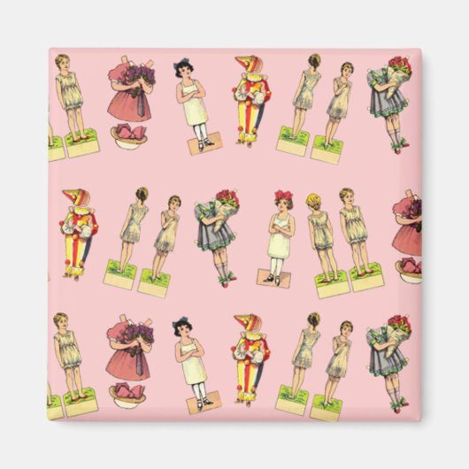  papierpoppen magneet (Voorkant)