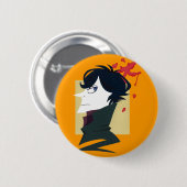 Papierportret Ronde Button 5,7 Cm (Voorkant /achterkant)