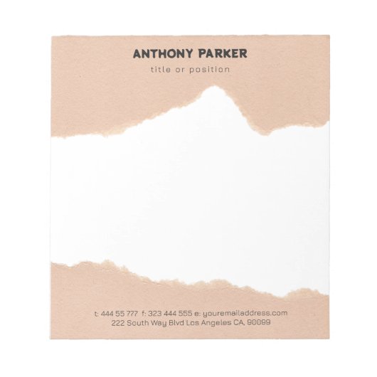 Papierranden Notitieblok (Voorkant)