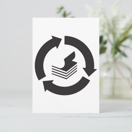 Papierrecycling Kaart (Staand voorkant)