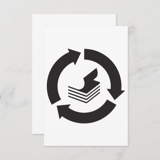 Papierrecycling Kaart (Voorkant / Achterkant)