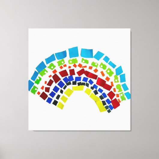 Papierregenboog Canvas Afdruk (Voorkant)