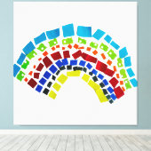 Papierregenboog Canvas Afdruk (Insitu (Houten vloer))