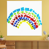 Papierregenboog Canvas Afdruk (Insitu (Woonkamer))