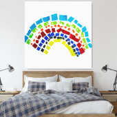 Papierregenboog Canvas Afdruk (Insitu (Slaapkamer))