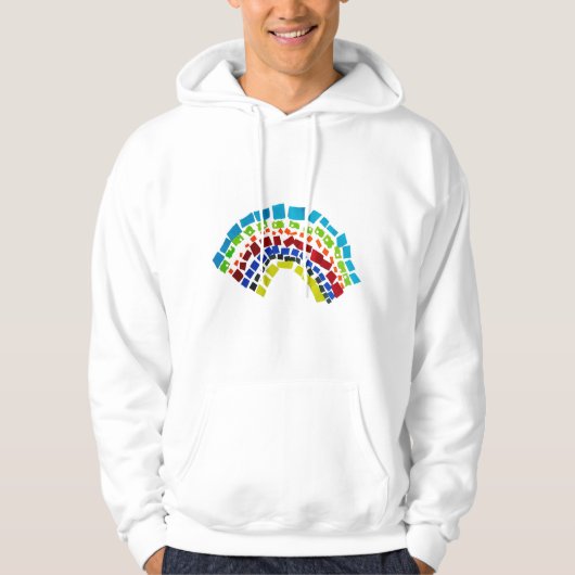 Papierregenboog Hoodie (Voorkant)