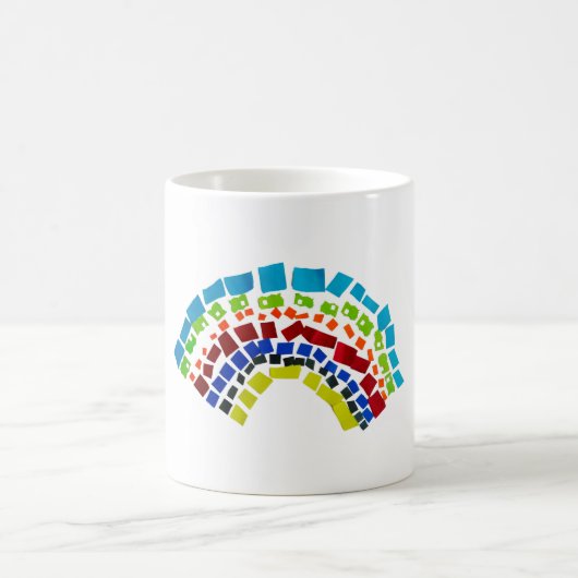 Papierregenboog Koffiemok (Center)