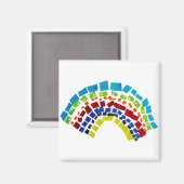 Papierregenboog Magneet (Voorkant / Achterkant)